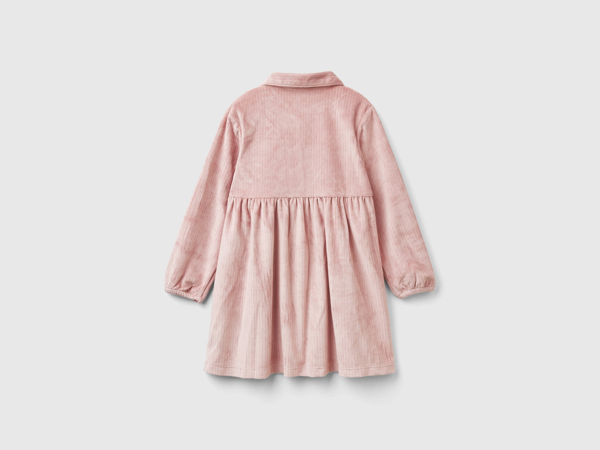 Vestito con colletto in ciniglia