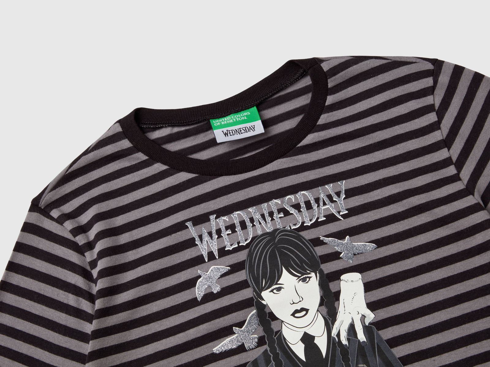 T-shirt Mercoledì Addams a righee e da bambina multi-color 3 | Benetton Outlet