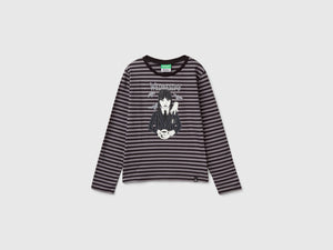 T-shirt Mercoledì Addams a righee e