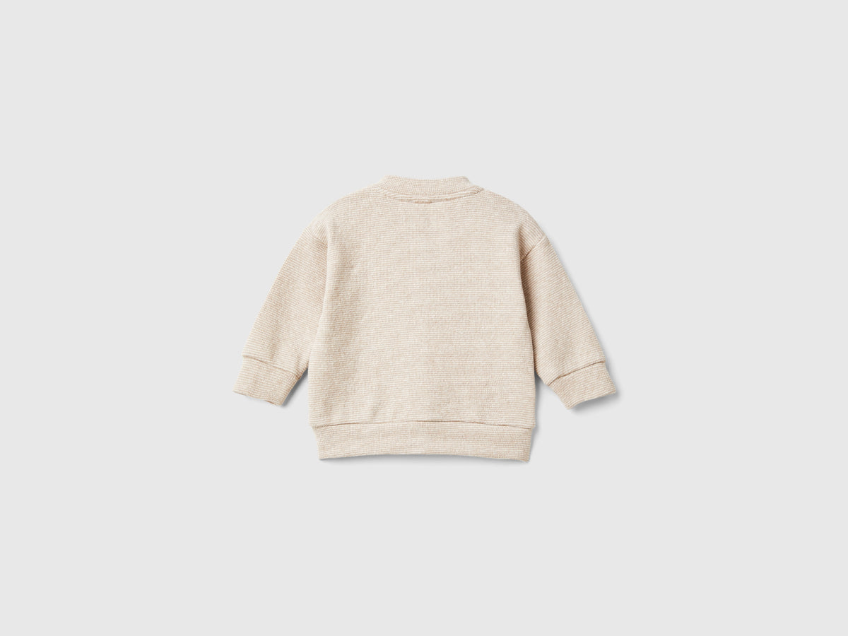 Felpa stile bomber in misto cotone riciclato stretch