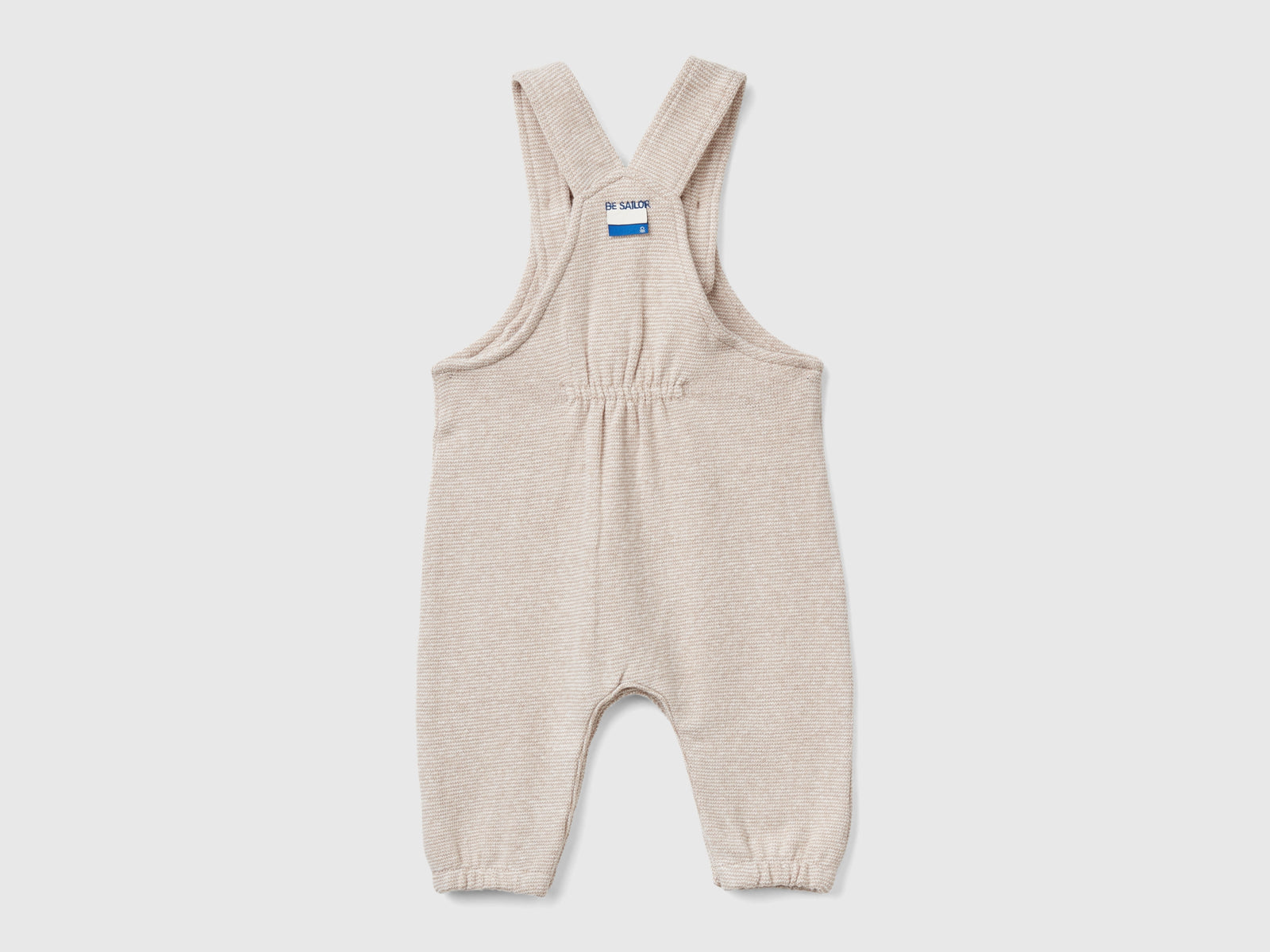 Salopette in misto cotone riciclato da neonato beige 2 | Benetton Outlet