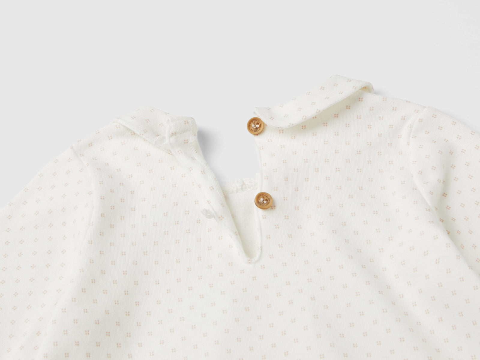 Set blusa e pantaloni da neonato bianco panna 4 | Benetton Outlet