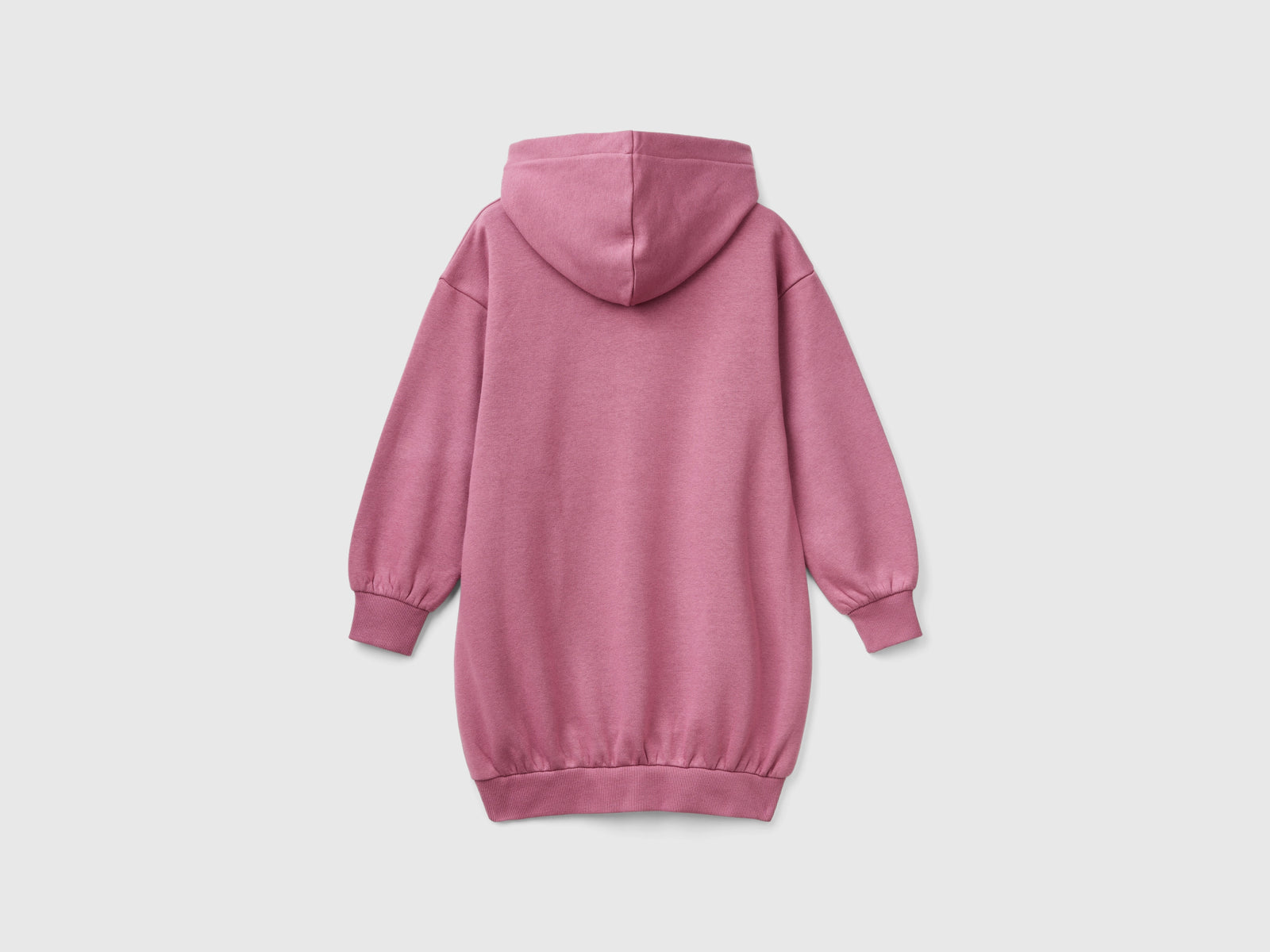 Vestito in felpa con cappuccio da bambina malva scuro 2 | Benetton Outlet