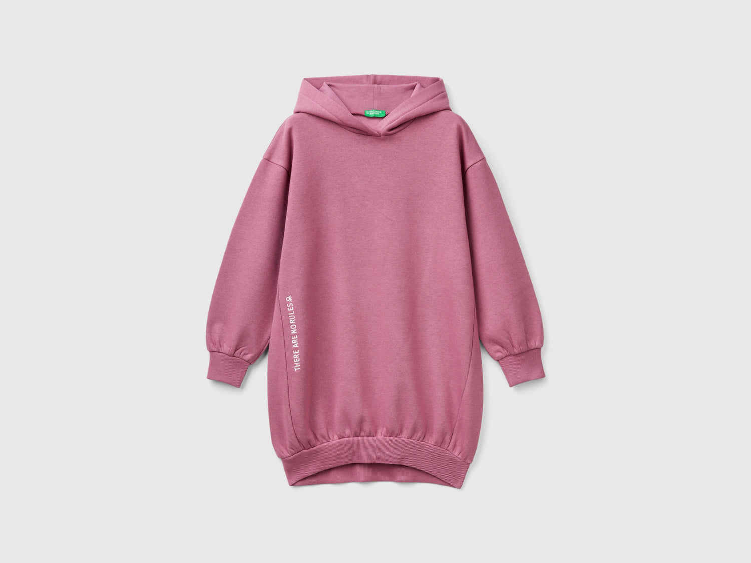 Vestito in felpa con cappuccio da bambina malva scuro | Benetton Outlet