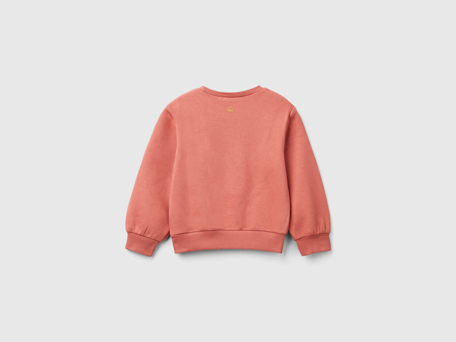 Calda felpa con patch da bimba salmone 2 | Benetton Outlet