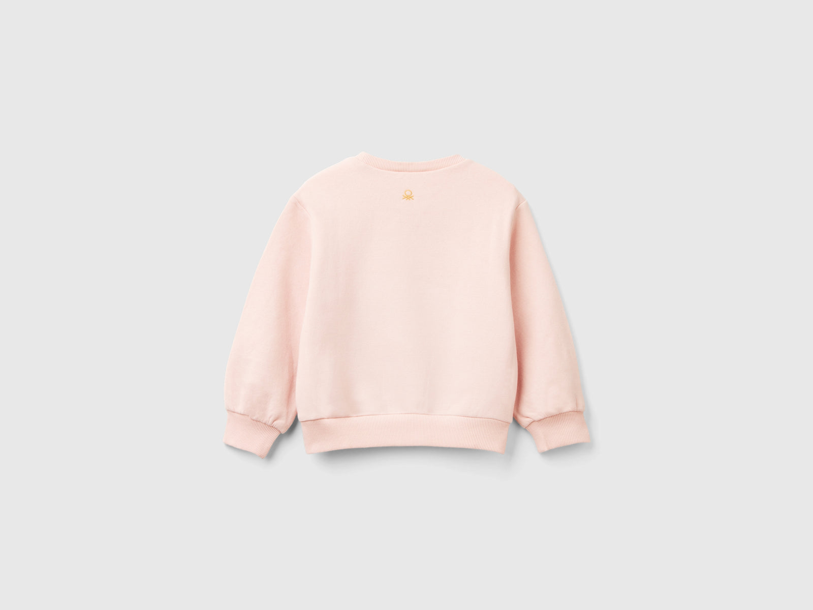 Sudadera cálida con parche da bimba rosa tenue 2 | Benetton Outlet