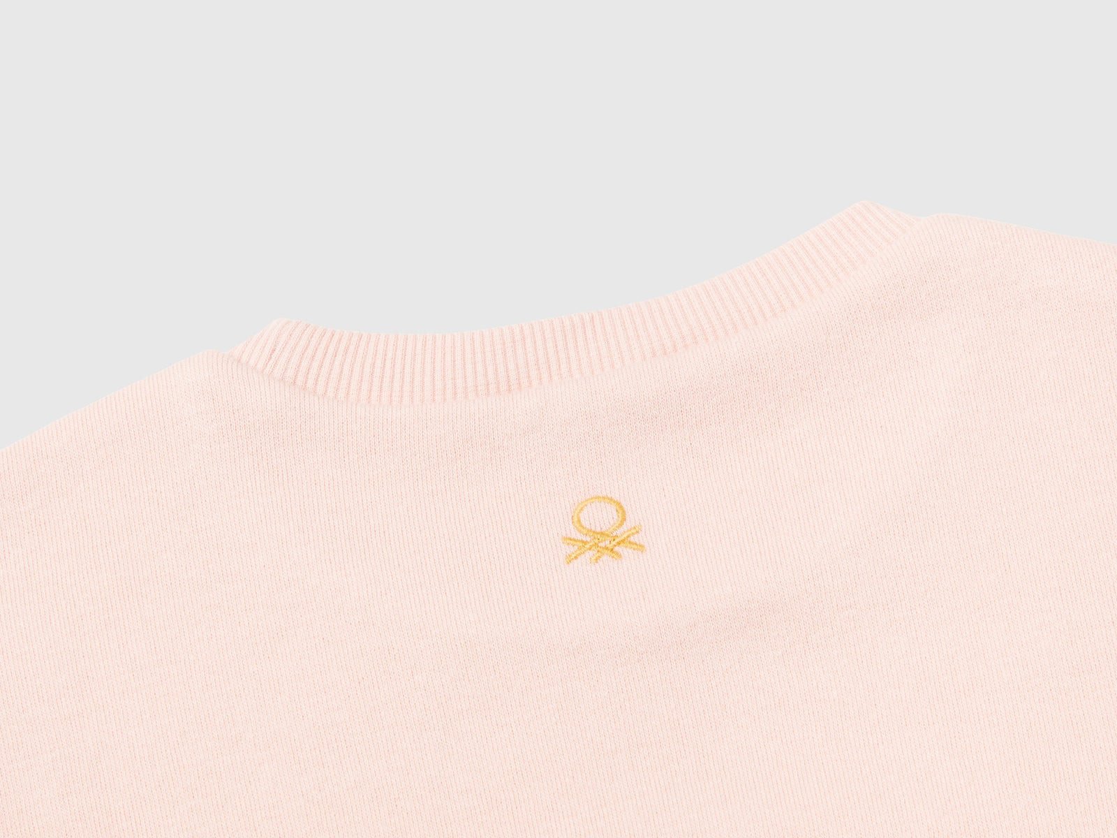 Sudadera cálida con parche da bimba rosa tenue 3 | Benetton Outlet