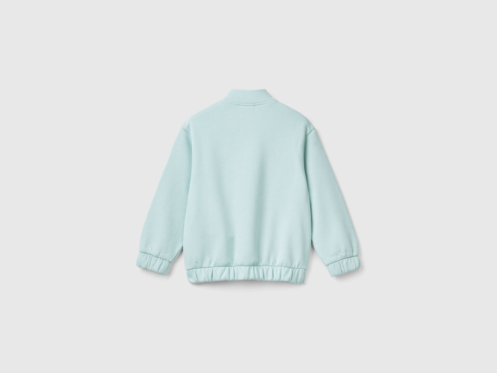 Felpa con applicazione petali da bimba verde acqua 2 | Benetton Outlet