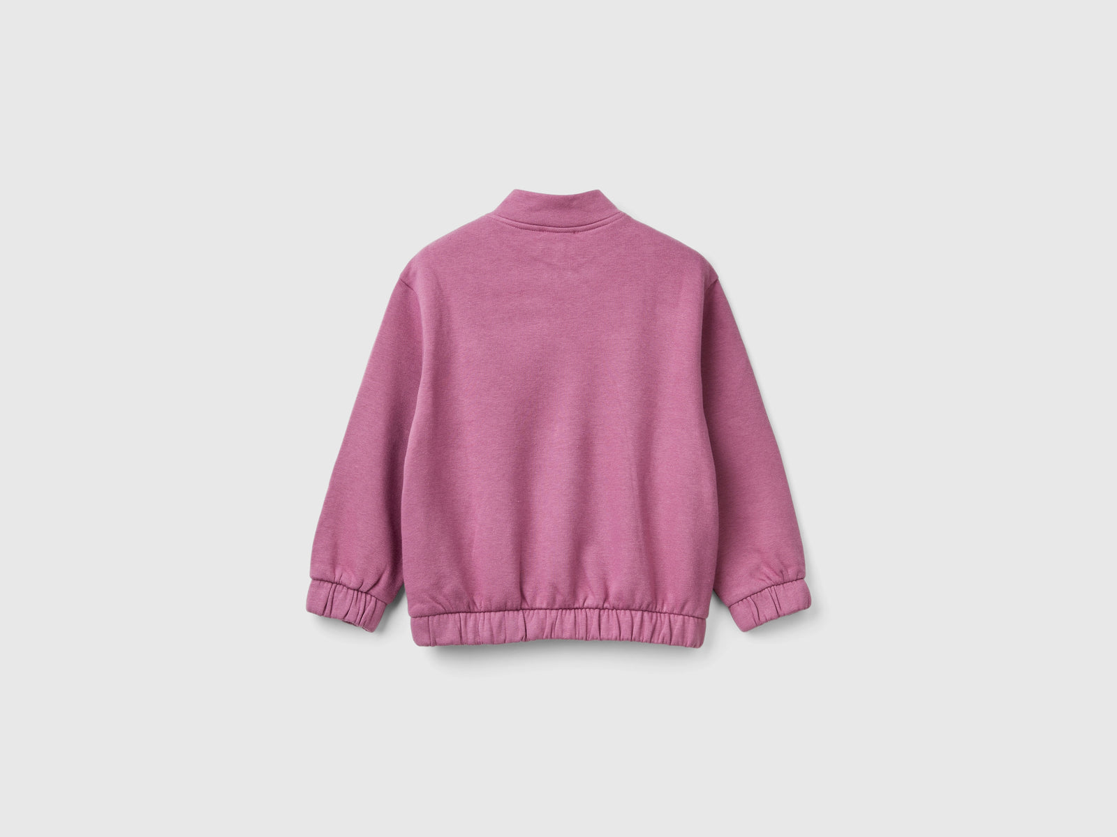 Felpa con applicazione petali da bimba malva scuro 2 | Benetton Outlet