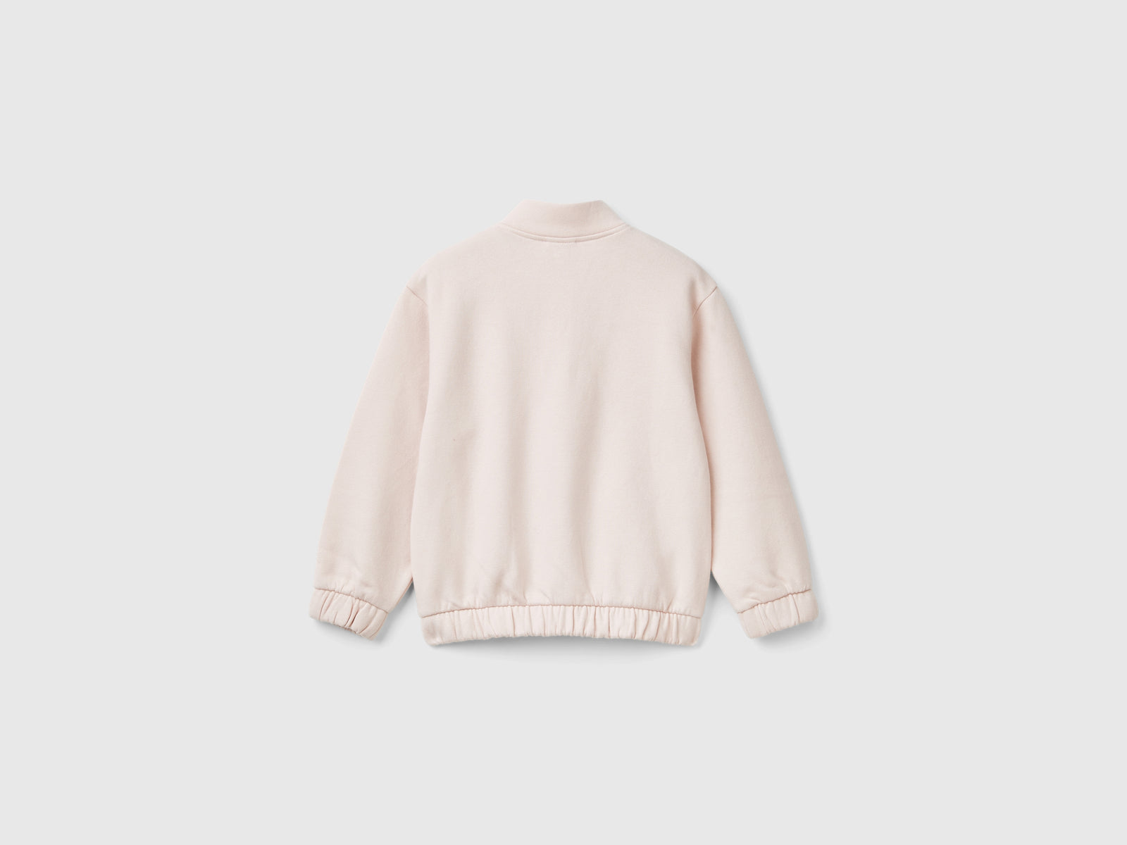 Felpa con applicazione petali da bimba rosa tenue 2 | Benetton Outlet