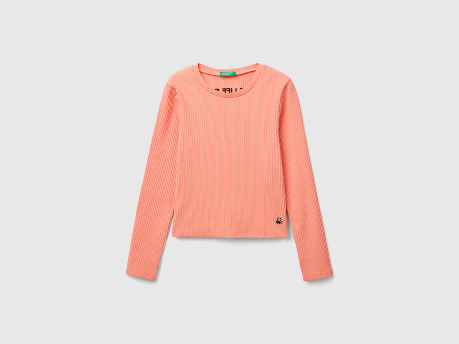 Maglietta con stampa sul retro da bambina pesca | Benetton Outlet