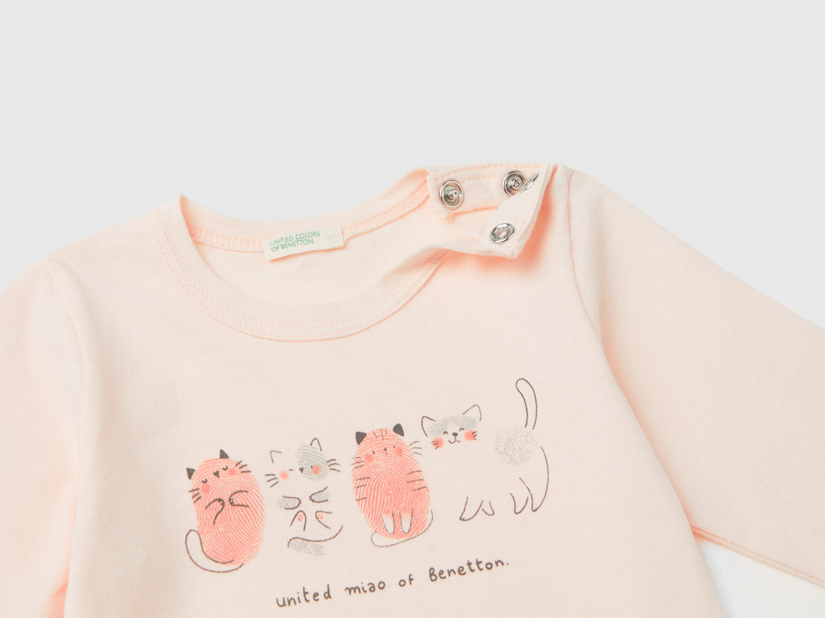 T-shirt con stampa in caldo cotone bio