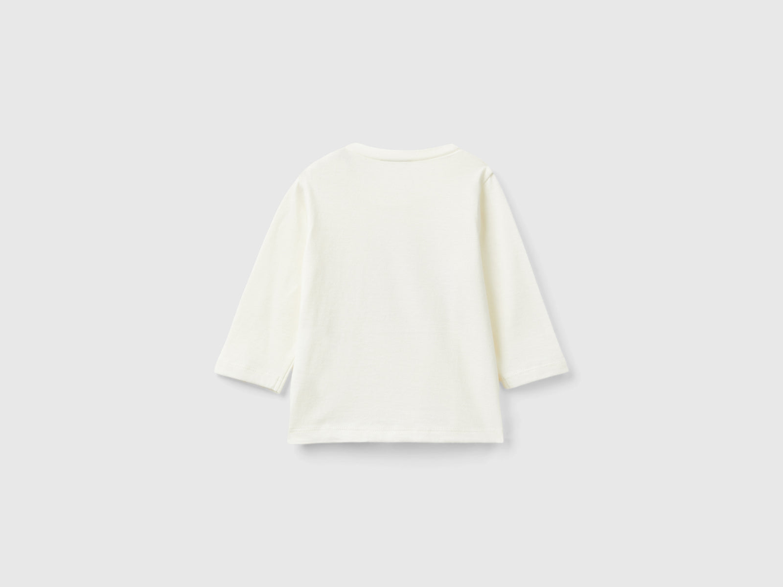 T-shirt con patch animaletto da neonato bianco panna 2 | Benetton Outlet