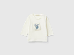 T-shirt con patch animaletto