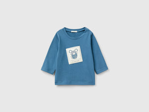 T-shirt con patch animaletto