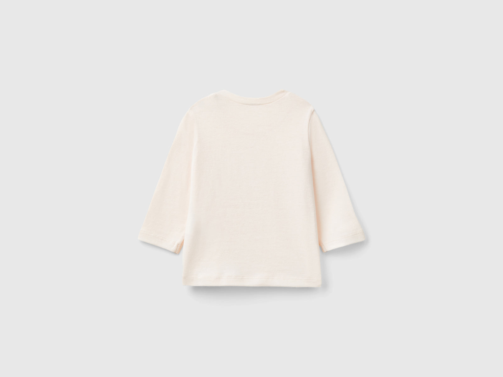 T-shirt con patch animaletto da neonato rosa tenue 2 | Benetton Outlet
