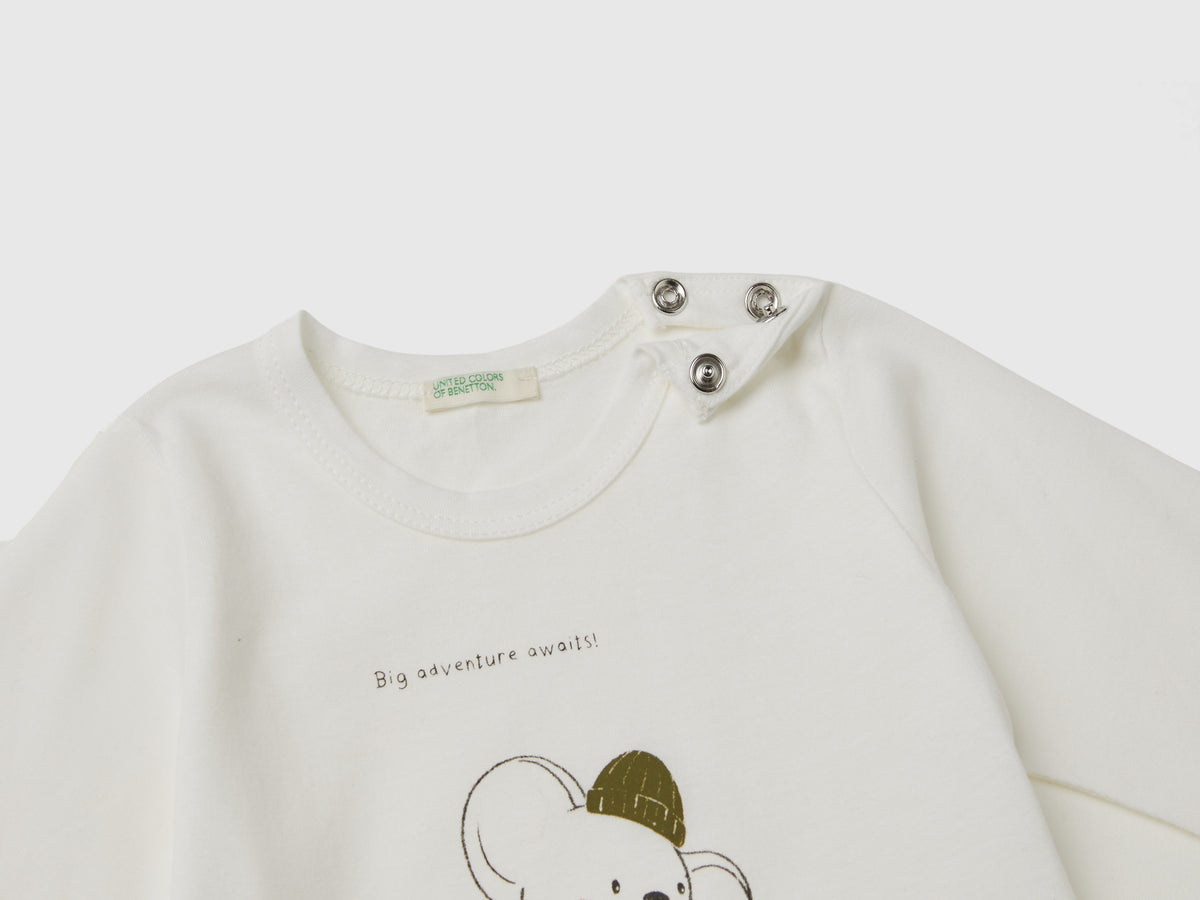 Maglietta con stampa in cotone bio