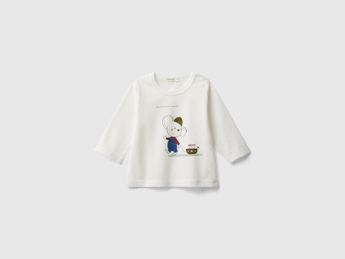 Maglietta con stampa in cotone bio