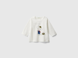 Maglietta con stampa in cotone bio