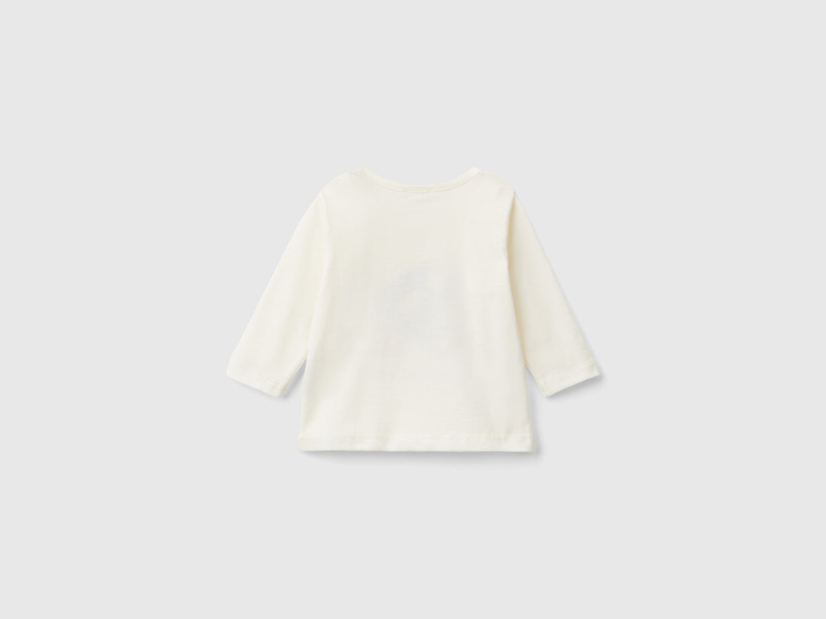 T-shirt a manica lunga in caldo cotone bio