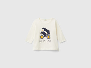 T-shirt a manica lunga in caldo cotone bio