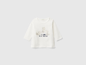 T-shirt a manica lunga in caldo cotone bio