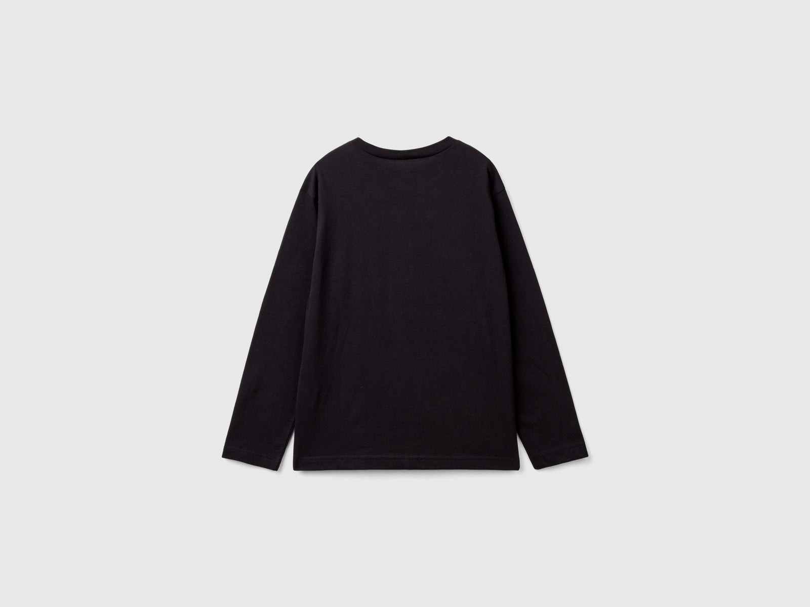 T-shirt con stampa in caldo cotone bio da bambino nero 2 | Benetton Outlet