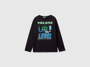 T-shirt con stampa in caldo cotone bio