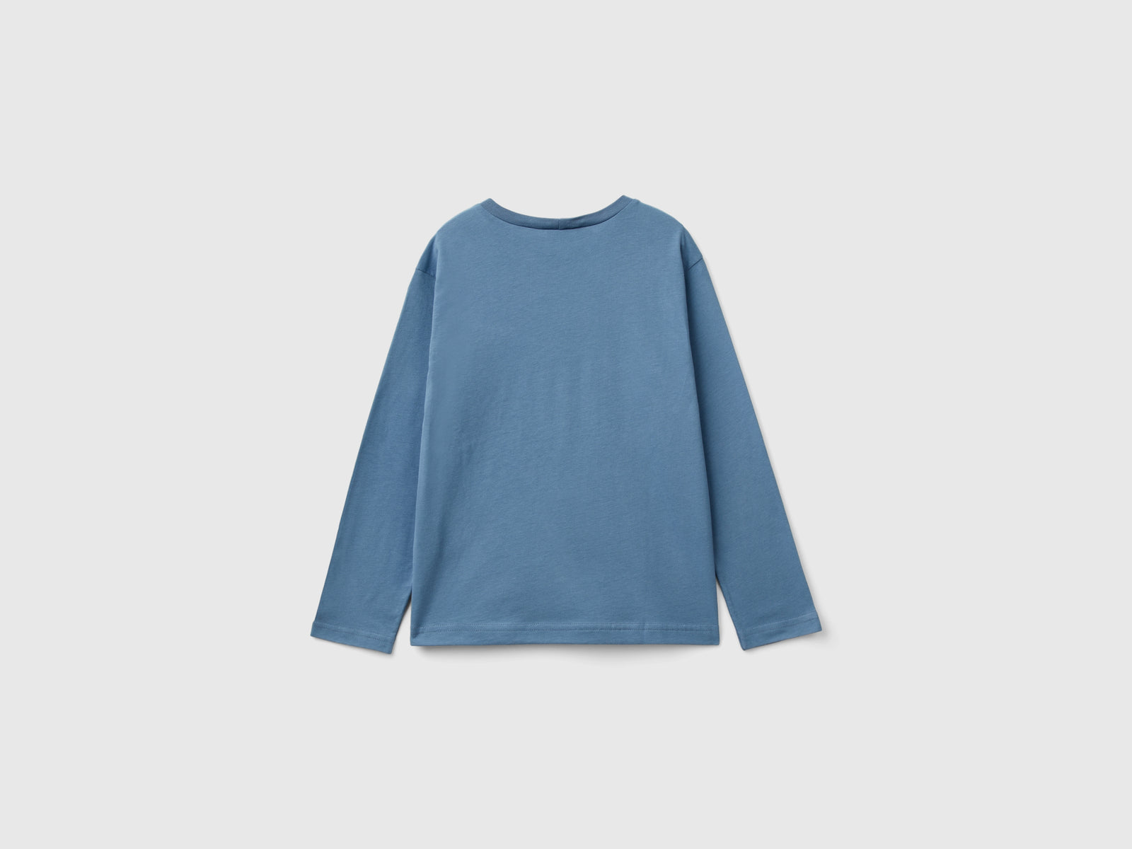 T-shirt con stampa in caldo cotone bio da bambino grigio 2 | Benetton Outlet