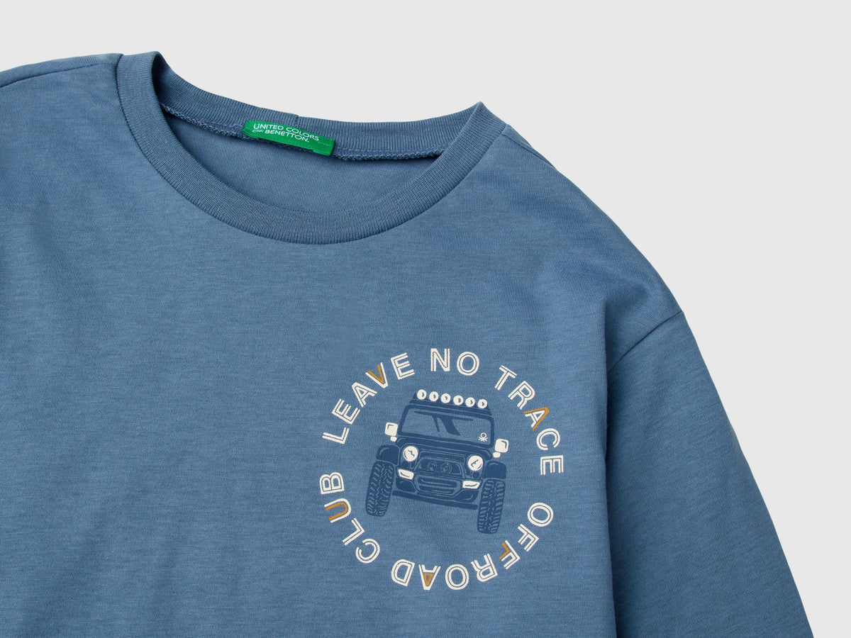 T-shirt con stampa in caldo cotone bio