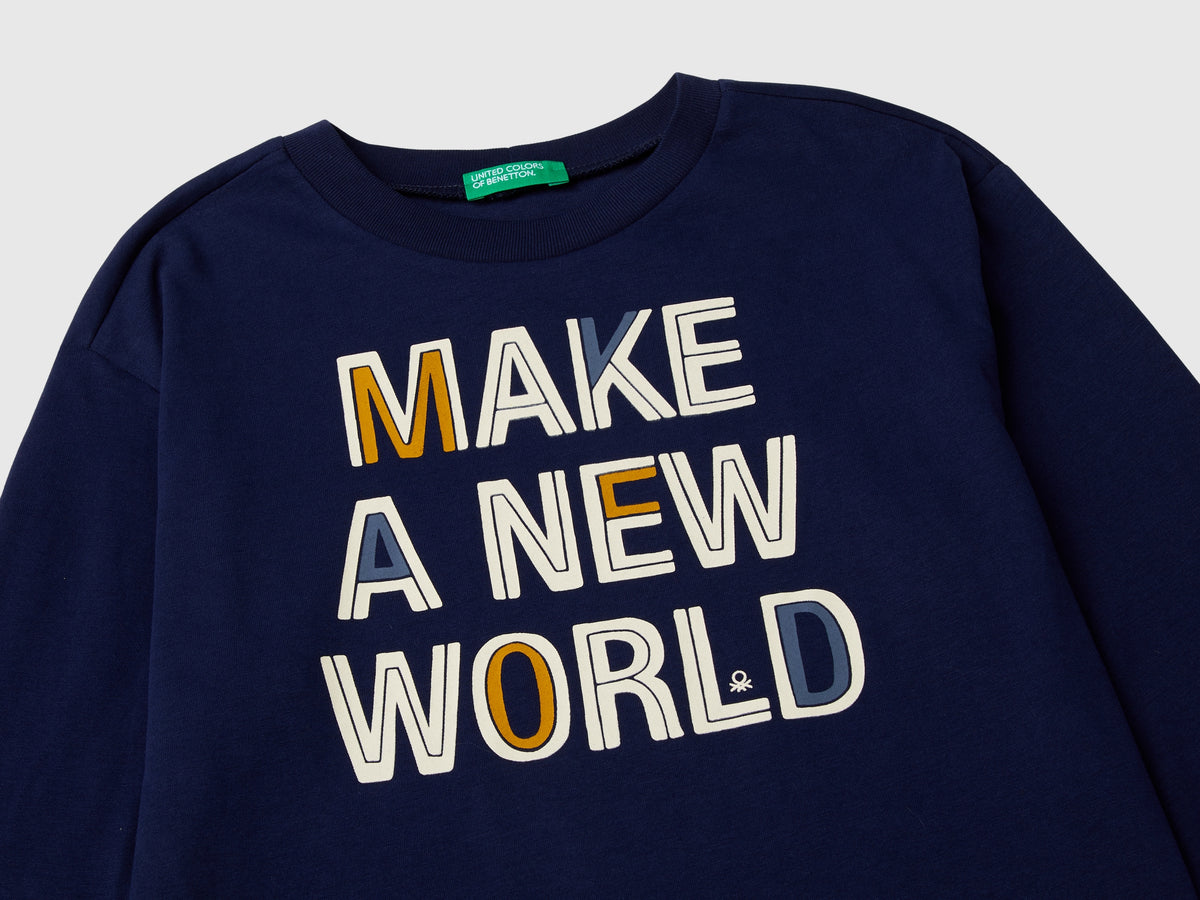 T-shirt con stampa in caldo cotone bio