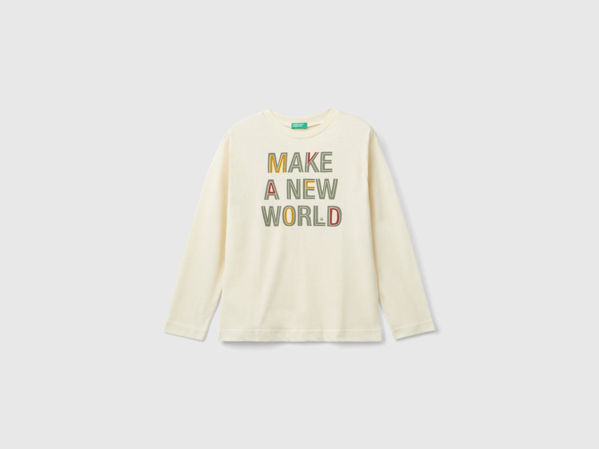 T-shirt con stampa in caldo cotone bio
