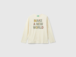 T-shirt con stampa in caldo cotone bio
