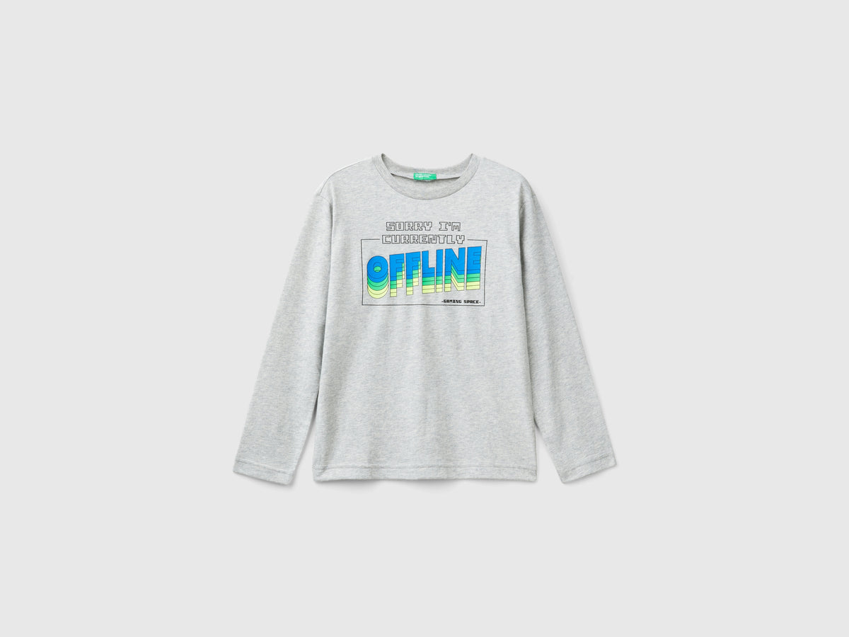 T-shirt con stampa in caldo cotone bio