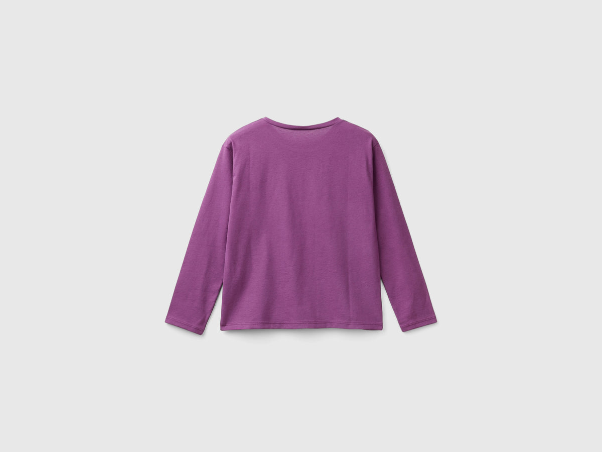 T-shirt con stampa glitter