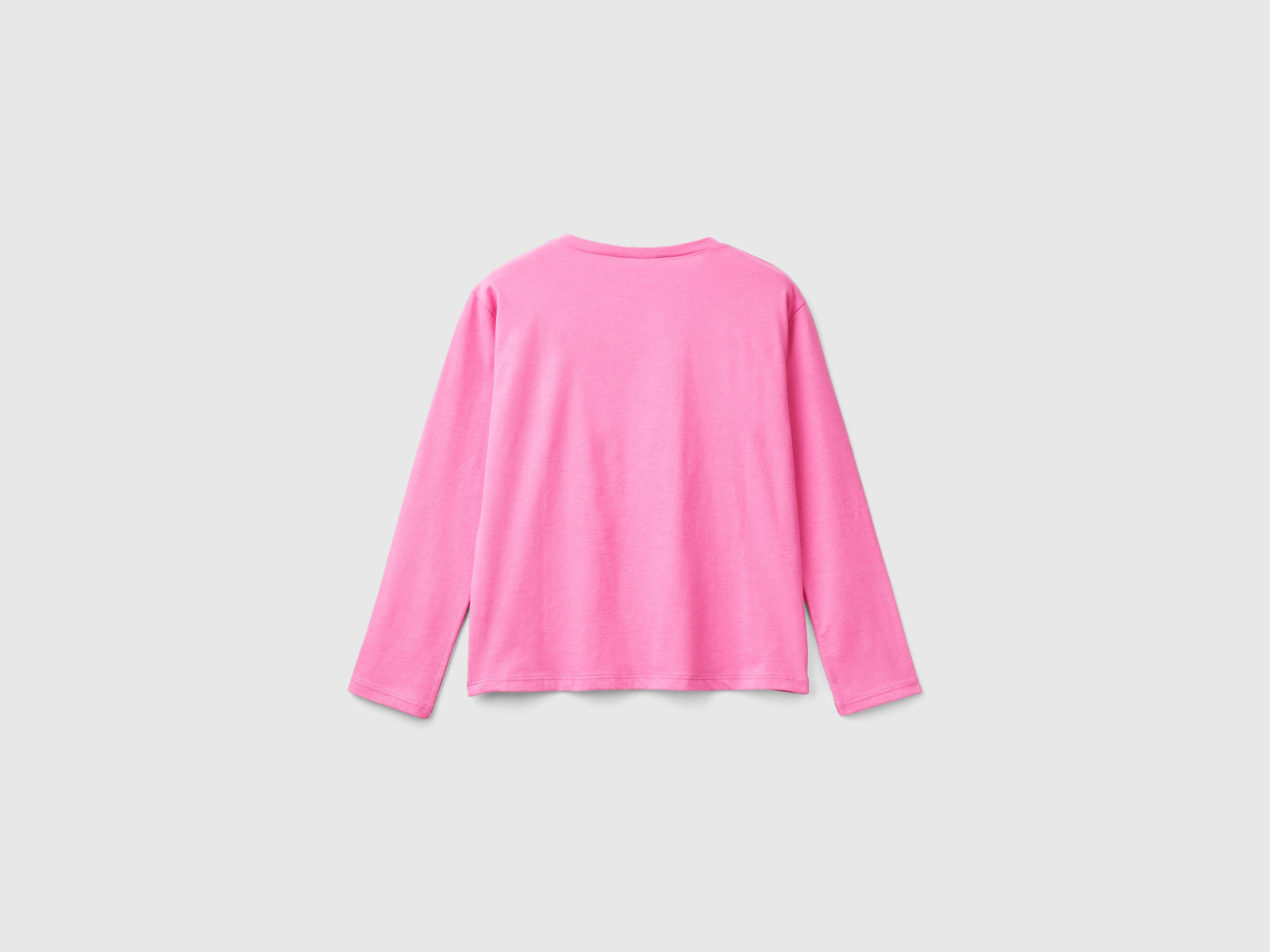 T-shirt con stampa glitter da bambina rosa 2 | Benetton Outlet