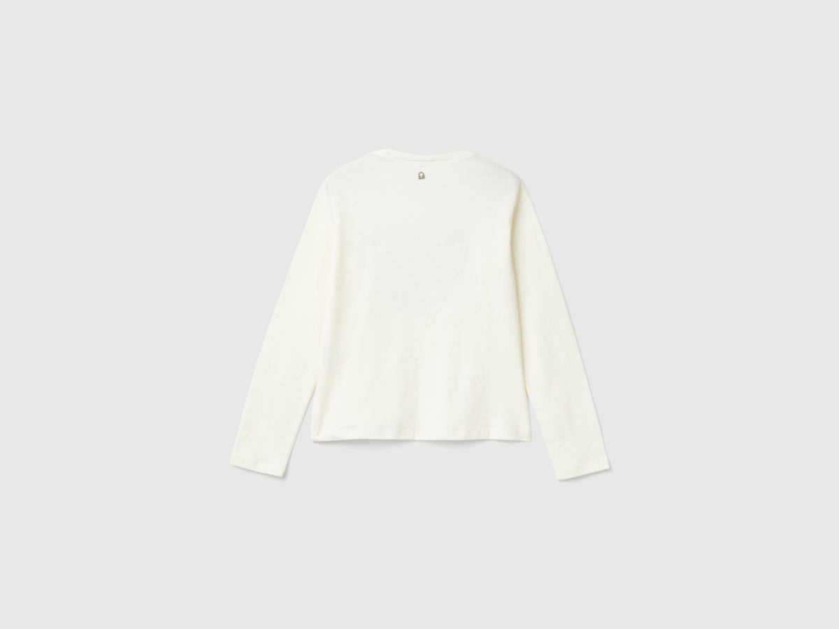 Maglietta con ricamo in lurex