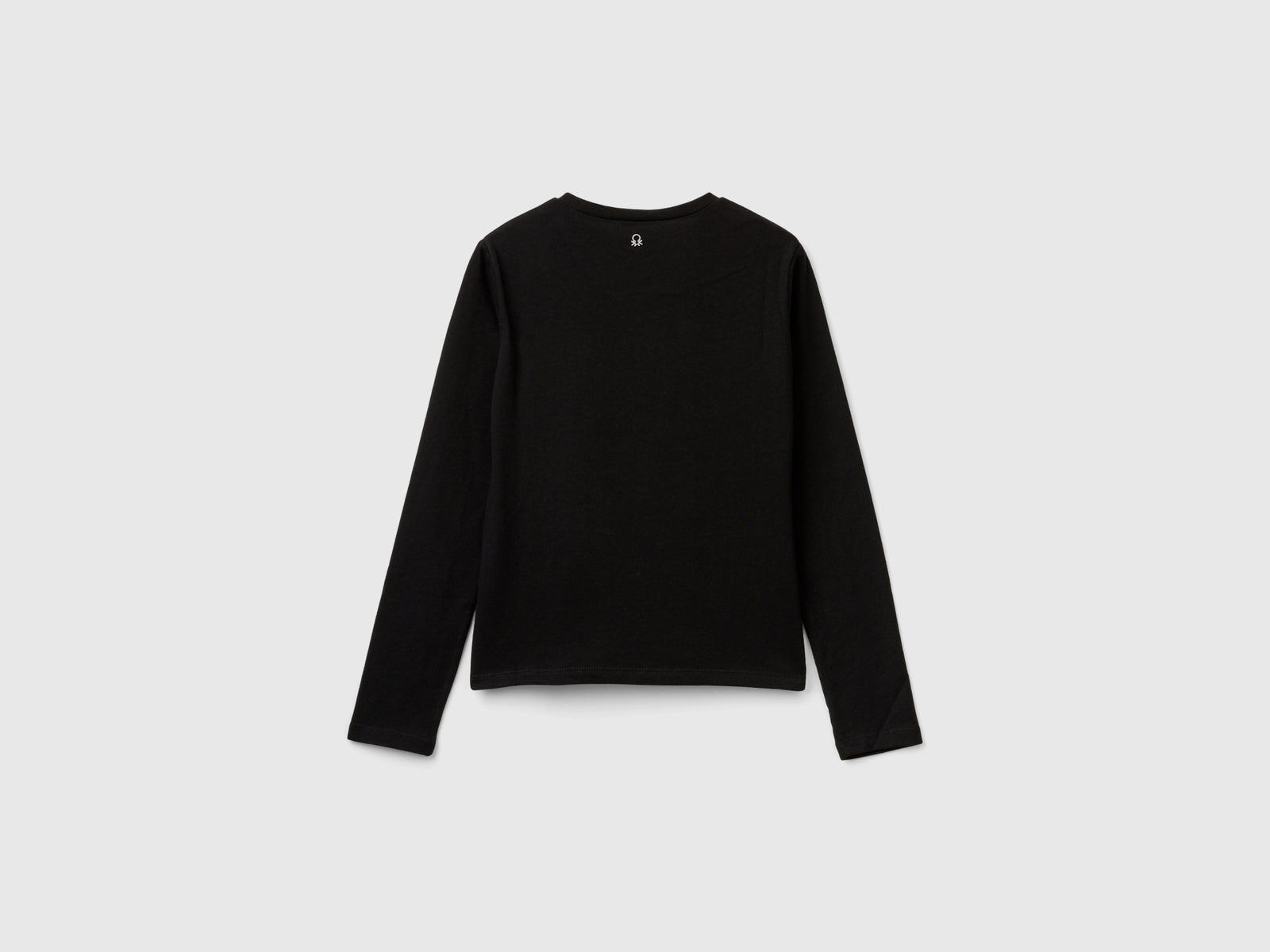 Maglietta con ricamo in lurex da bambina nero 2 | Benetton Outlet