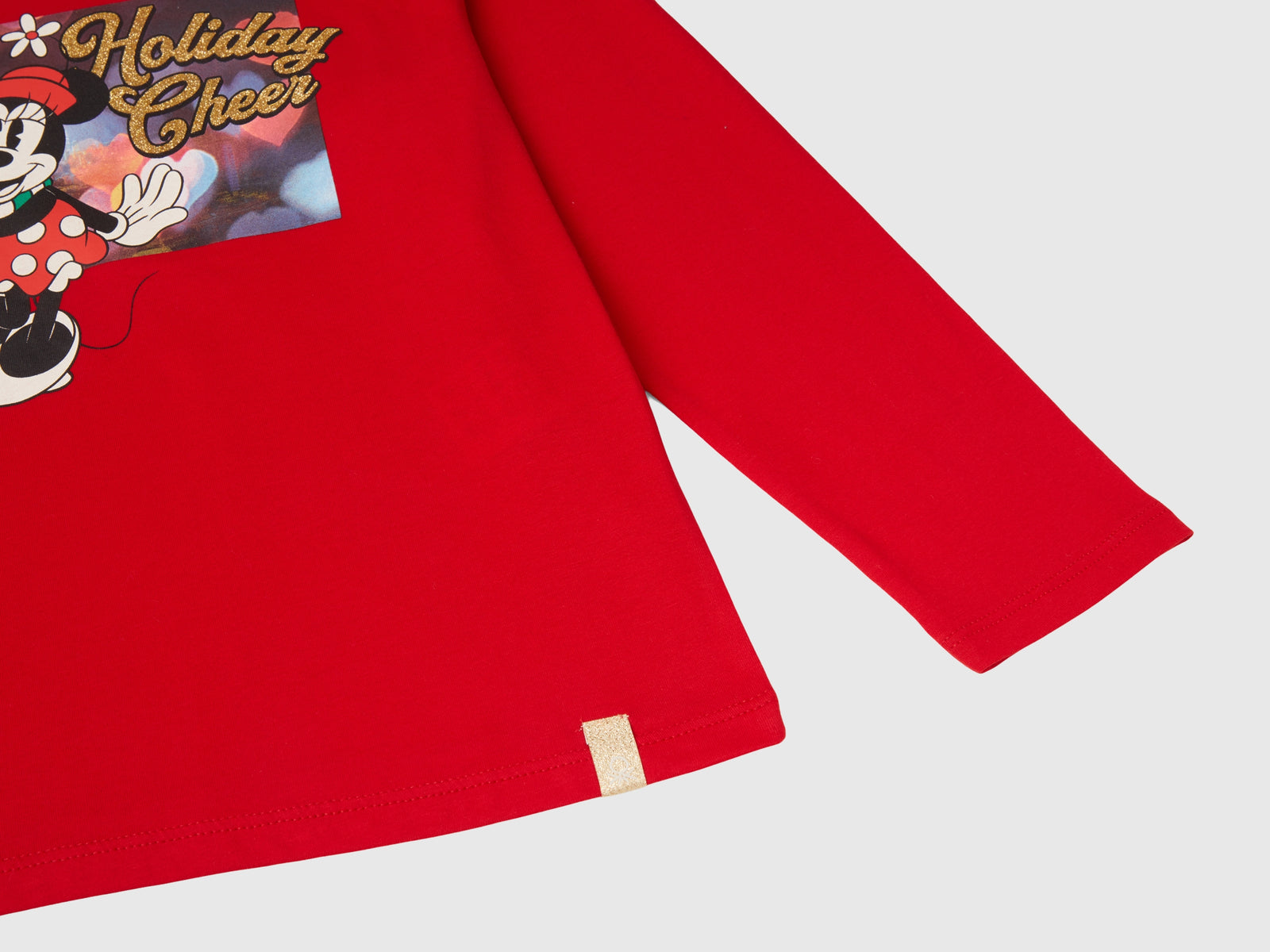 Maglietta natalizia Minnie e Topolino da bambina rosso 3 | Benetton Outlet