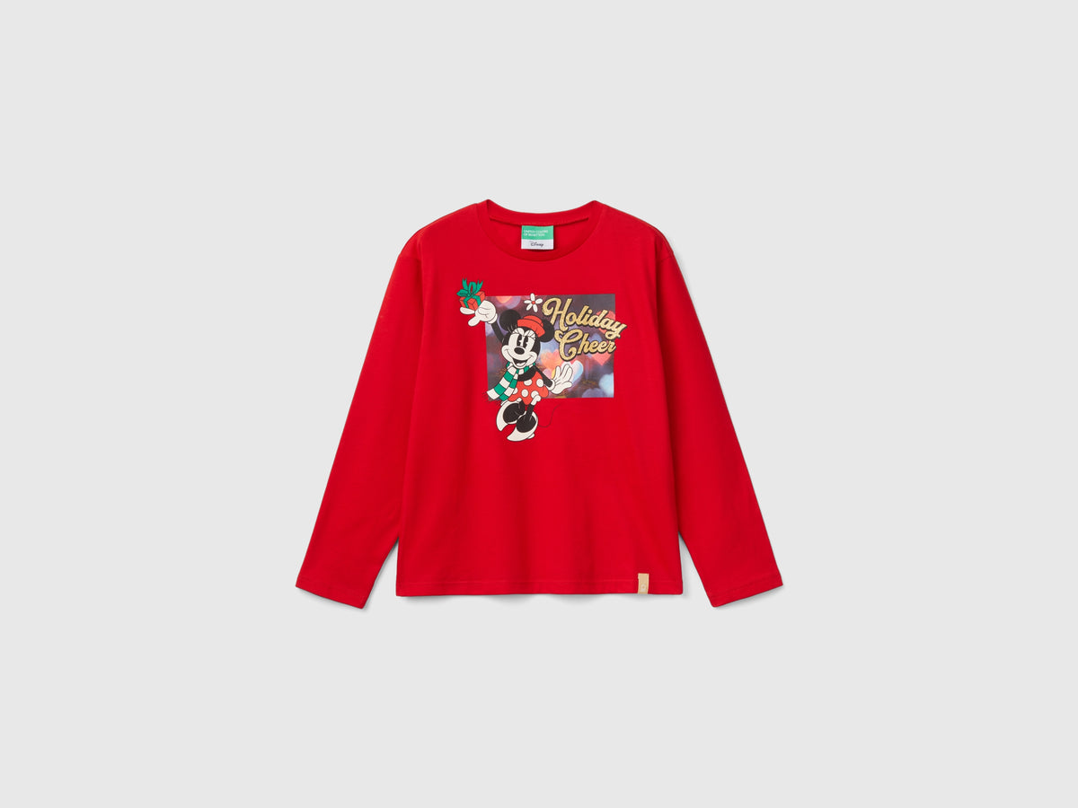 Maglietta natalizia Minnie e Topolino