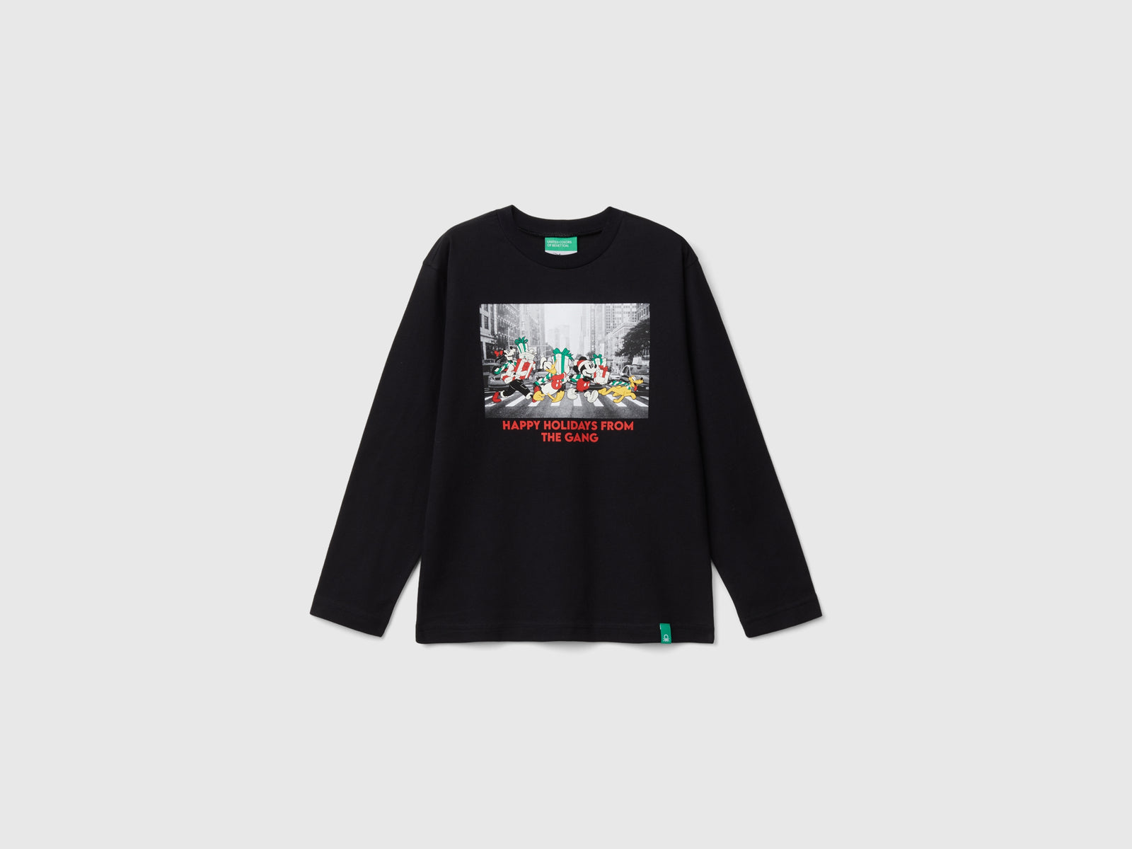 Mickey &amp; Friends Christmas T-Shirt da bambino nero | Benetton Outlet