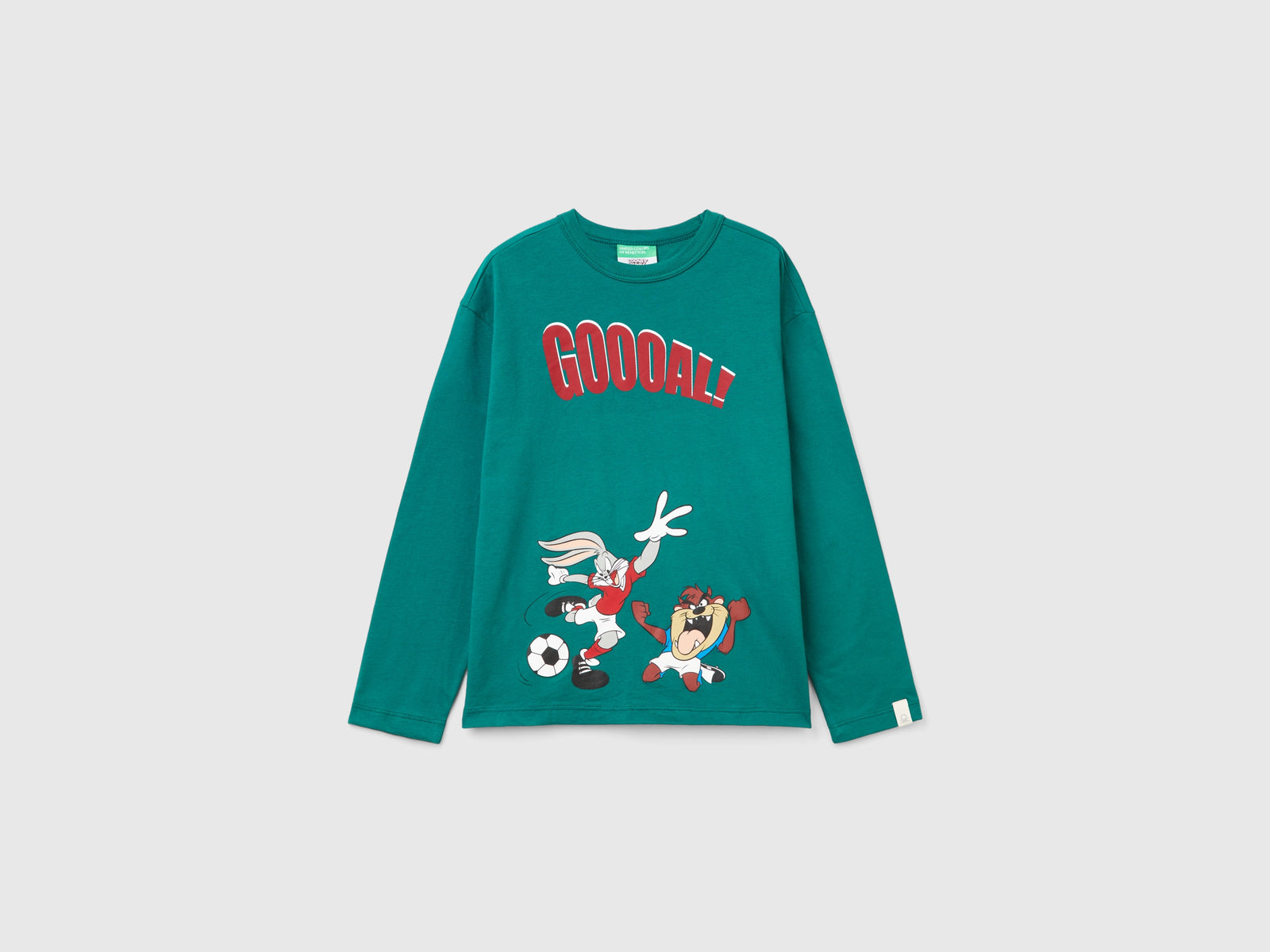 Maglietta con stampa ©Looney Tunes da bambino verde scuro | Benetton Outlet
