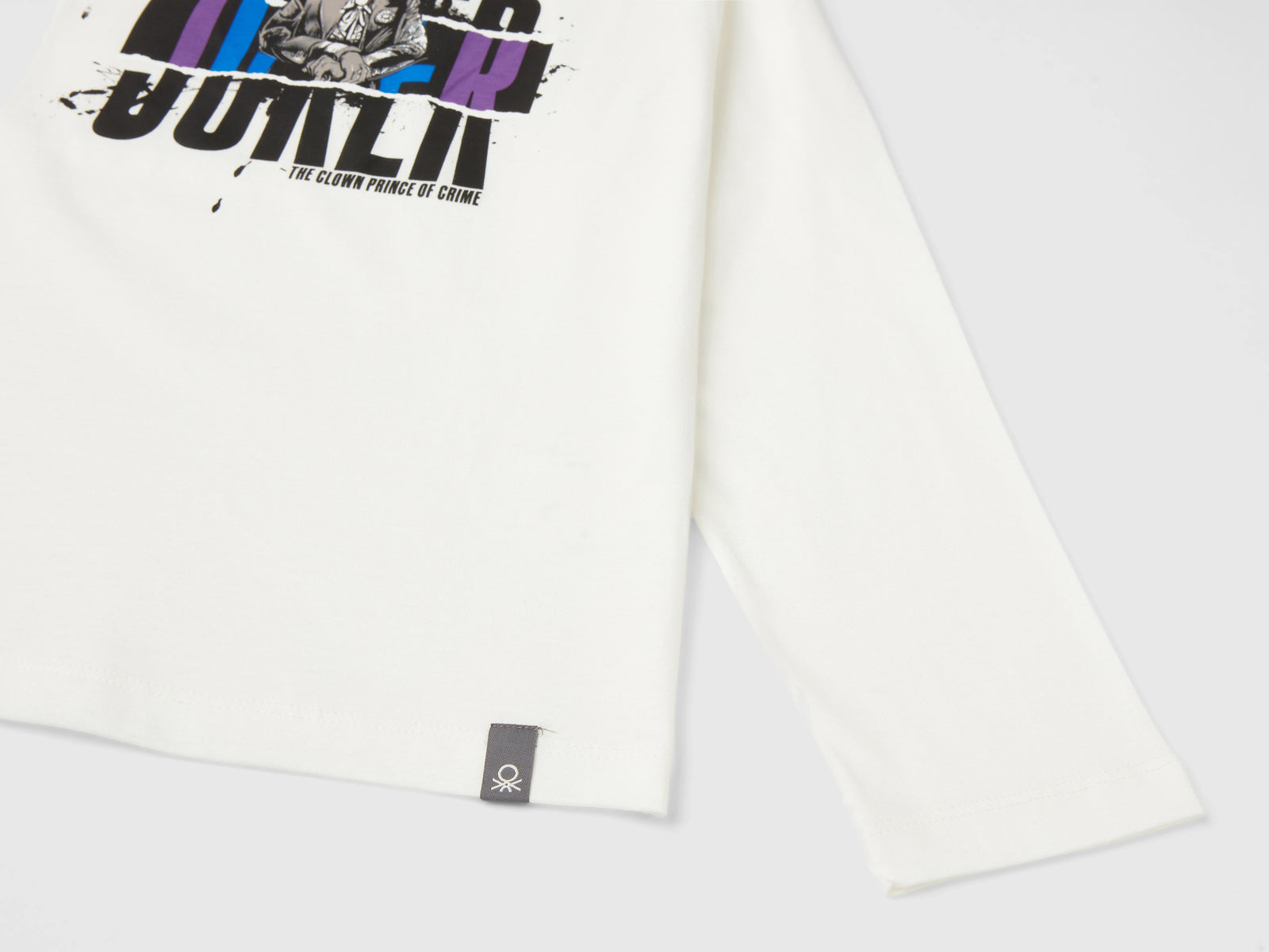 T-shirt ©&™ DC Comics Joker in cotone bio da bambino bianco panna 3 | Benetton Outlet