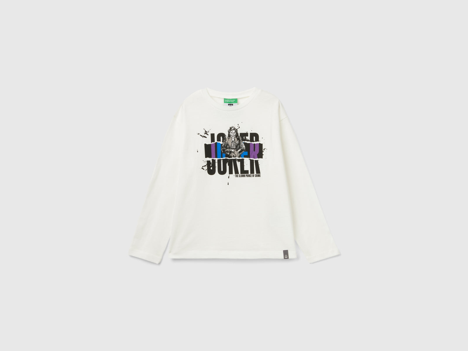 T-shirt ©&™ DC Comics Joker in cotone bio da bambino bianco panna | Benetton Outlet