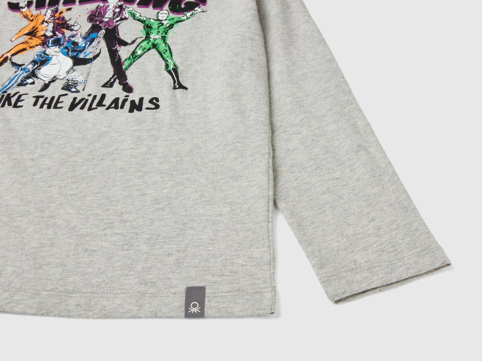 T-shirt ©&™ DC Comics Joker in cotone bio da bambino grigio chiaro 3 | Benetton Outlet
