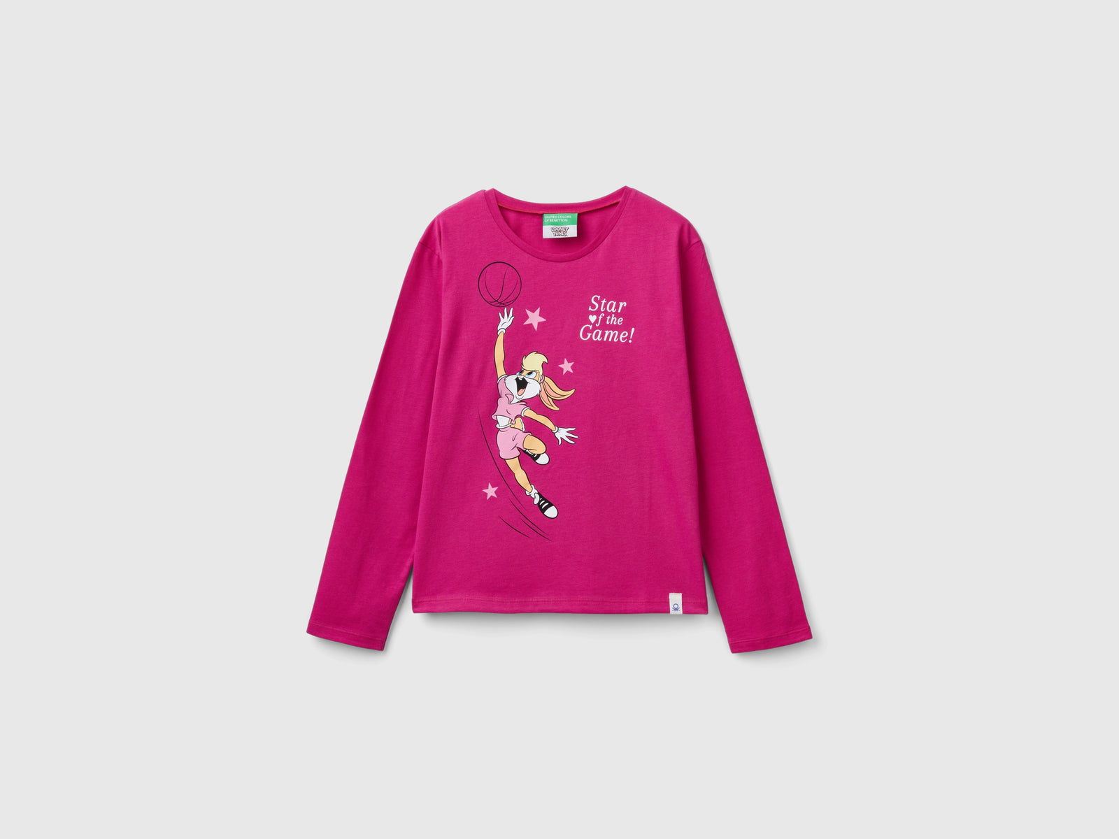 T-shirt ©Looney Tunes in caldo cotone bio da bambina fucsia | Benetton Outlet
