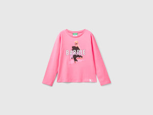 T-shirt con stampa laminata Barbie