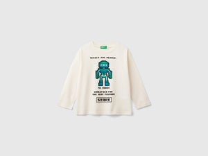 T-shirt con stampa in caldo cotone bio