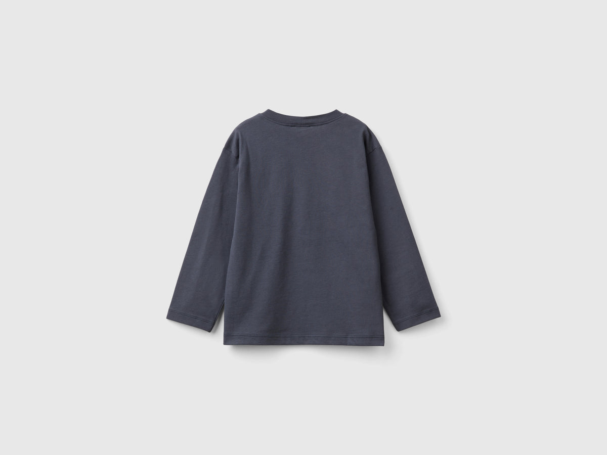 T-shirt with print in warm organic cotton