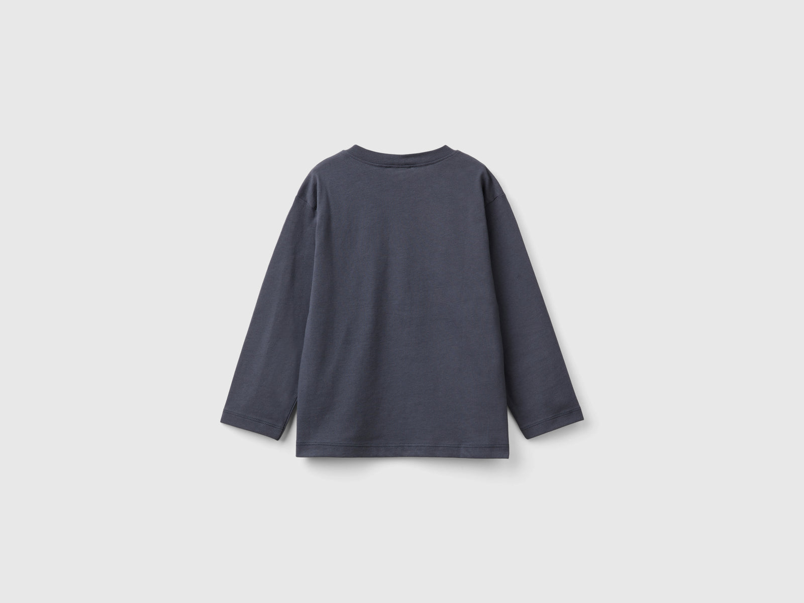 T-shirt with print in warm organic cotton da bimbo nero 2 | Benetton Outlet